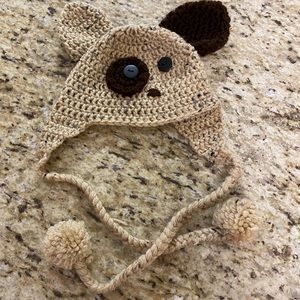 Cute Handmade Crochet Puppy Dog Baby Hat Unisex